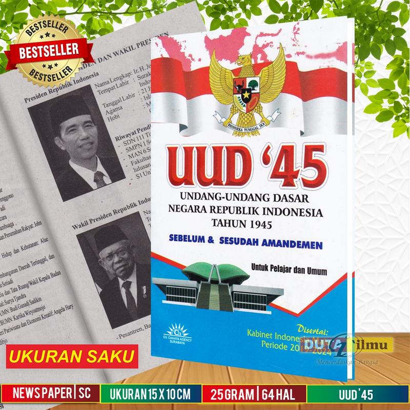 UUD 1945 & Amandemennya Dilengkapi Susunan Kabinet 2019 - 2024 0