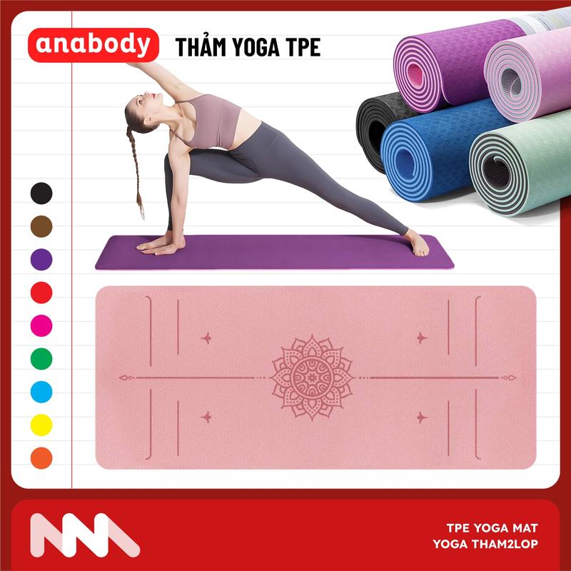 Thảm Tập Yoga | Thảm Tập Gym TPE 6mm 8mm Dày Dặn