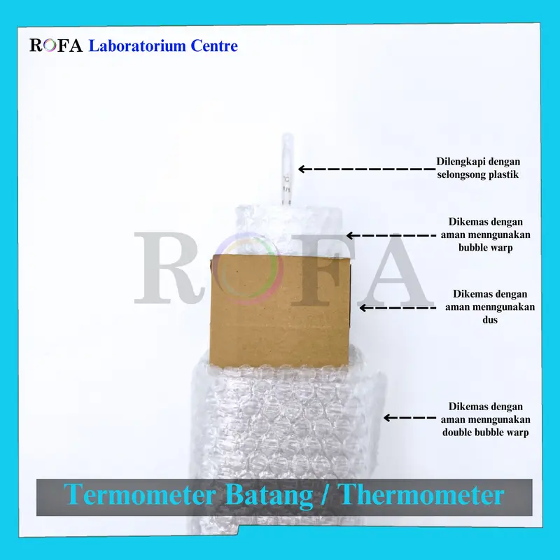 Termometer Kaca / Termometer Batang / Thermometer Laboratorium / Alat Ukur Suhu Temperatur 8
