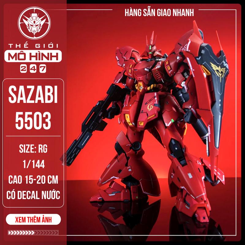 Mô hình lắp ráp RG 5503 Sazabi Tặng kèm decal nước