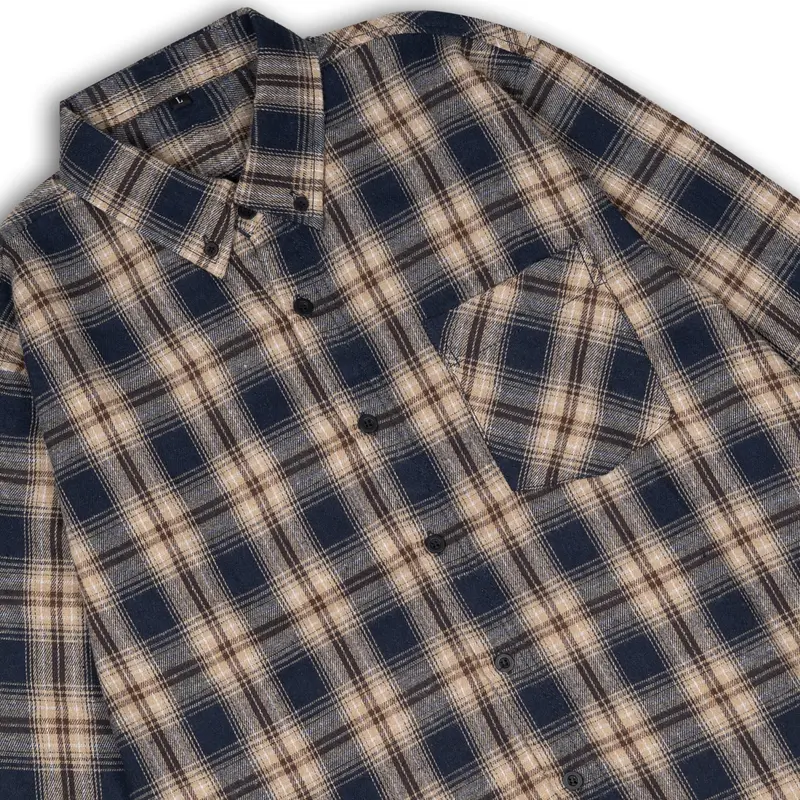 Arutala Adventure - Navywood Longsleeve Flannel Kemeja Lengan Panjang Outer Pria Nyaman Casual 3
