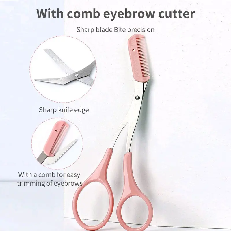 Gunting Alis + Pencukur Alis 2in1 Beituo Manual Eyebrow Trimmer isi 2pcs 8