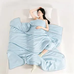 Selimut sutra asli 100% sutra murbei, selimut sejuk musim panas, isi selimut untuk asrama, selimut AC berbahan serat es (ice silk), bisa dicuci dengan mesin, selimut musim panas model tipis