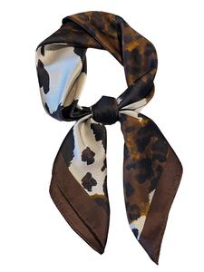 Pañuelo Elegante para Mujer, Pañuelo de Estampado de Leopardo a la Moda, Tela Tejida Delgada, Estilo Ajustado, Accesorio para el Cabello Versátil para Todas las Estaciones