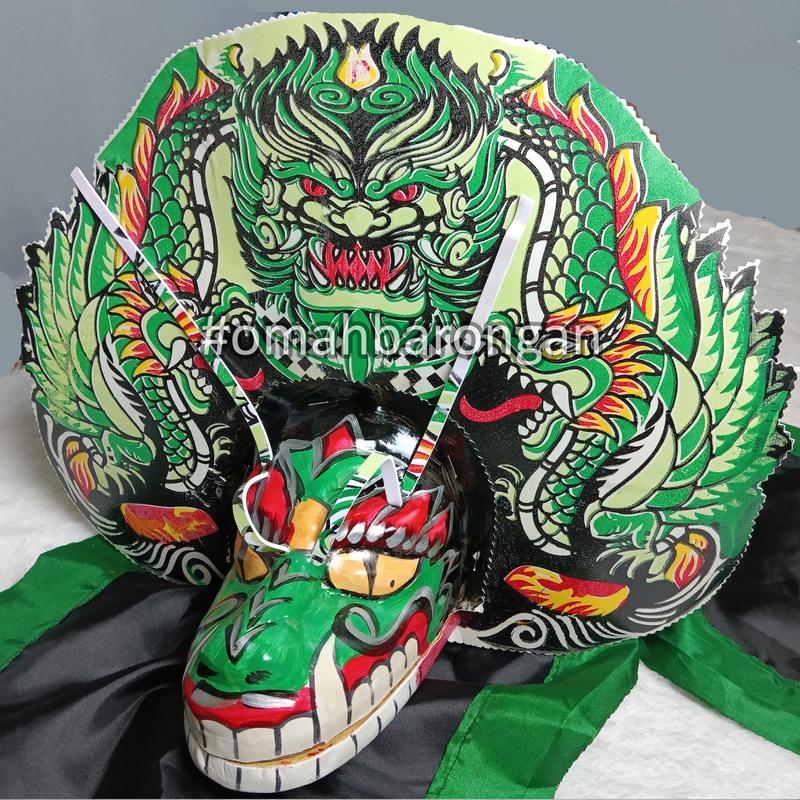 Barongan Devil Spon Ukuran Tanggung Free Kemul 1