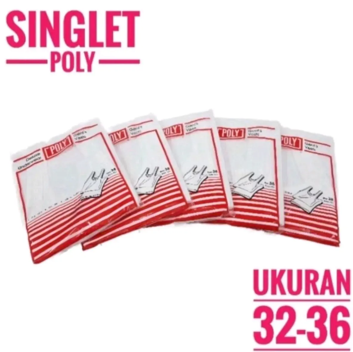 TERACOTTA19 - [ 3 PCS ] Singlet pria POLY /Kaos dalam pria dewasa dan Anak Tanggung POLY 26-30/32-36/38-42