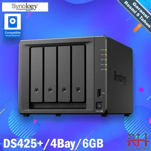 Synology DS425+ Ram 6GB DiskStation 4-Bay NAS Server Storage Cloud DS 425+