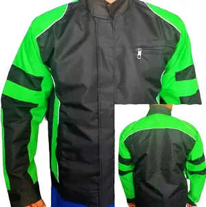 Jaket Polos Hijau Merah Biru untuk Pria - Wanita Motor Nyaman Hitam