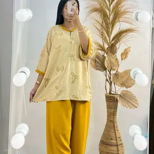 One Set Panjang Bahan Rayon Mix Crinkle Premium Dewasa