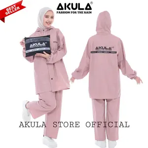 Raincoat Jas Hujan AKULA` Anti Rembes Mantel Hujan Pria Wanita Murah
