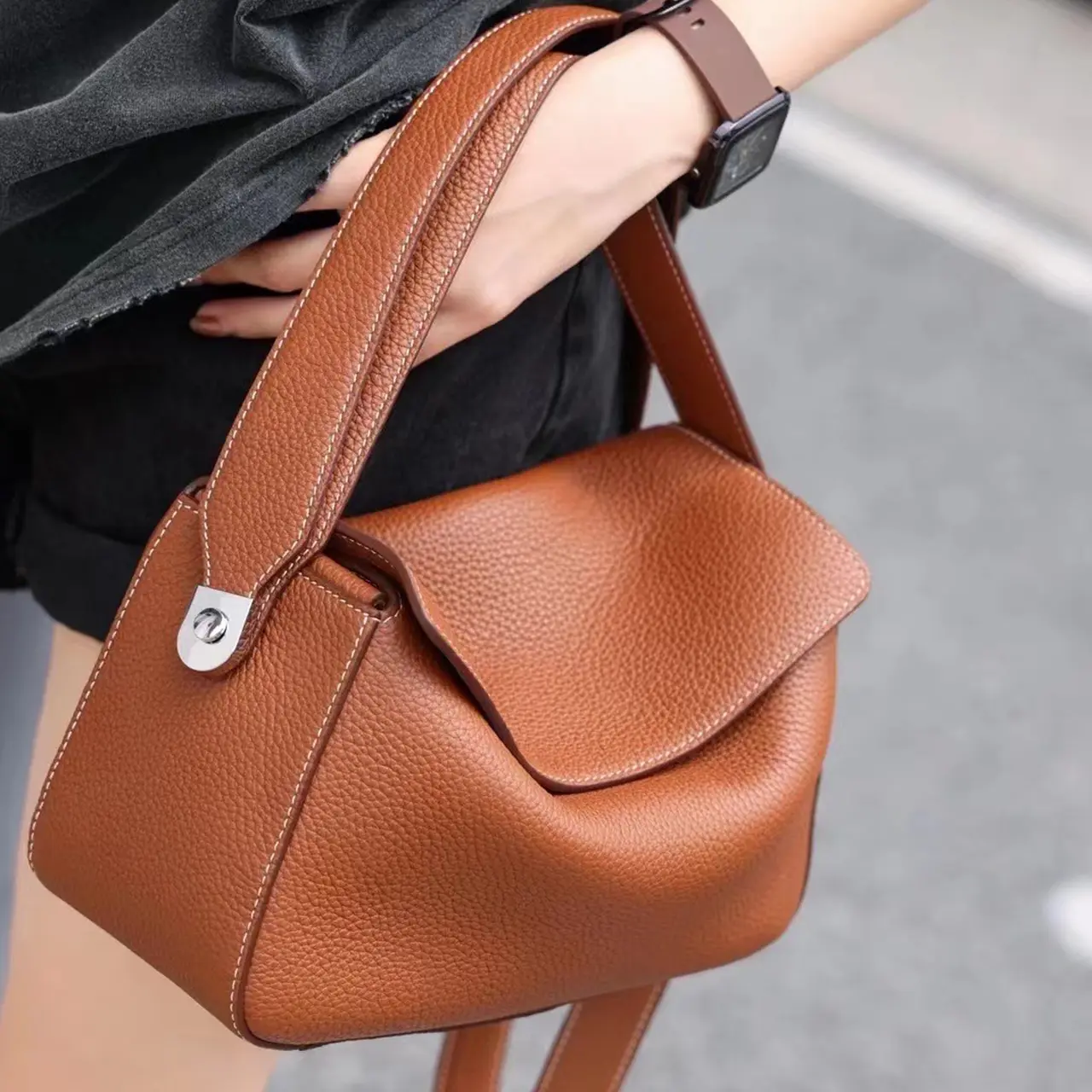 [PD0597] Full grain leather Women's Handbag Crossbody sling bag [PD0597]
