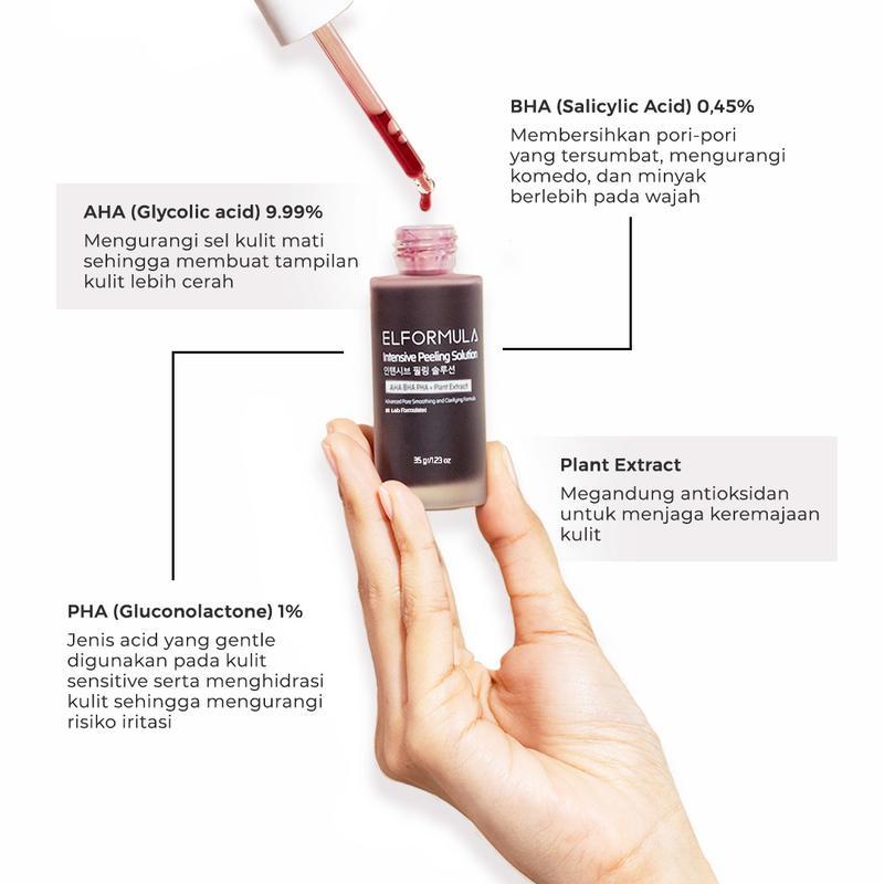 [READY STOCK] ELFORMULA Intensive Peeling Solution - Serum Exfoliating Dark Spot Eksfoliasi Wajah Berminyak Mencerahkan Kusam dan Mengangkat Sel Kulit Mati dan Kotoran Exfoliasi 2