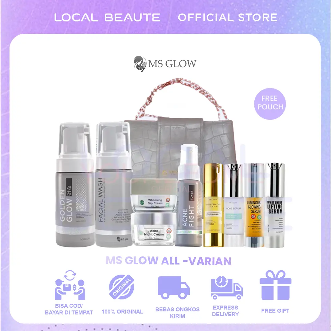 MS Glow Paket Wajah ALL Varian - Whitening, Acne, White Cell DNA, Luminous, Ultimate