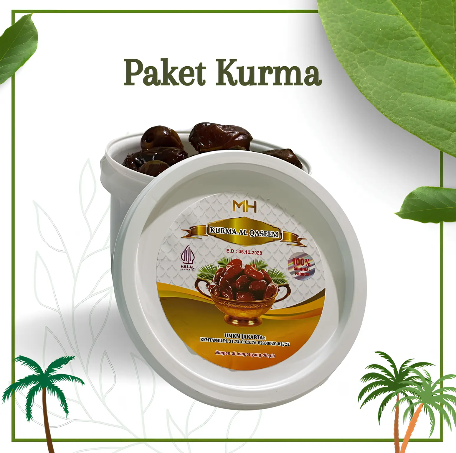 Paket Promo kurma 2 ember Kurma Tamr Dates Promo 2 ember 300Gram/ember Halal Snack Murah