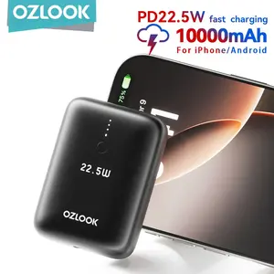 OZLOOK Powerbank 22.5W 10000mAh Mini Size Pengisian Cepat Mudah Dibawa untuk iPhone Android dengan Perlindungan Keamanan Ganda dan Kapasitas Baterai Besar