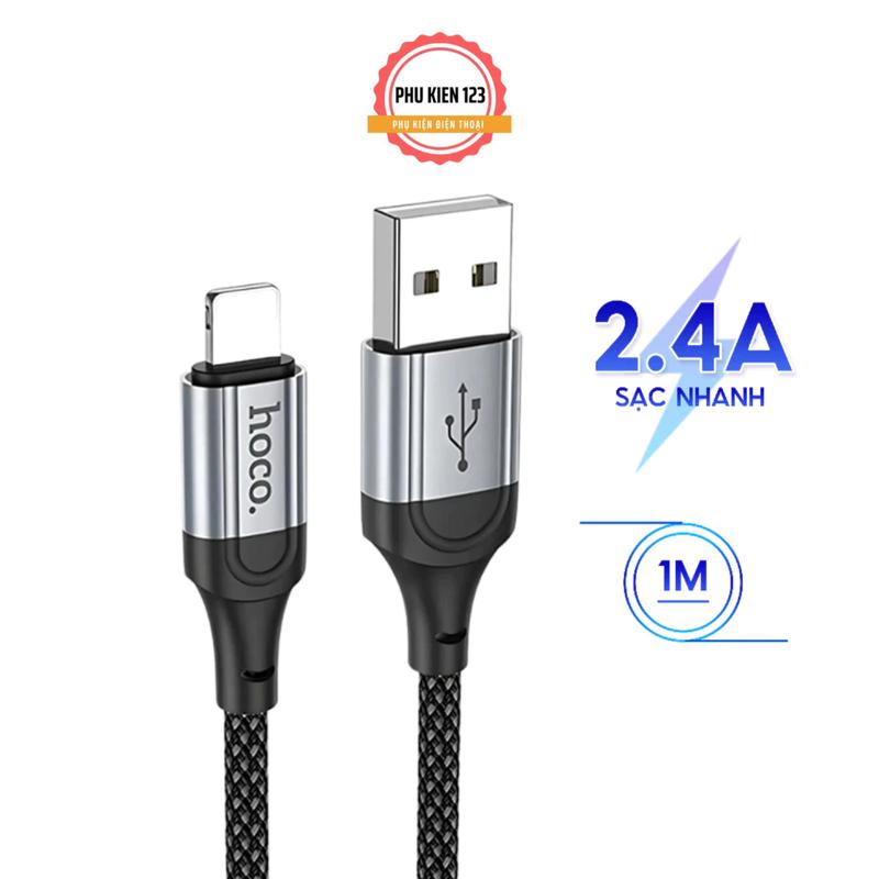 Cáp sạc nhanh bọc dù chính hãng cho iphone 6–14 truyền dữ liệu ổn định đầu usb thiết kế bọc dù siêu bền