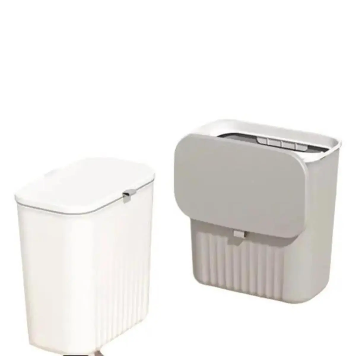 JNP HOME 9L Tong Sampah Dipasang di Dinding Dgn Penutup Gelongsor Wall Mounted Trash Bin w Sliding Cover Bathroom/Kitchen Hijau Green
