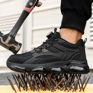 AEISO Sepatu Sporty Casual V20 Hitam Pria Wanit dengan Extra penguat di ujung dan Non K3 elegan, fashionable dan untuk kerja lapangan