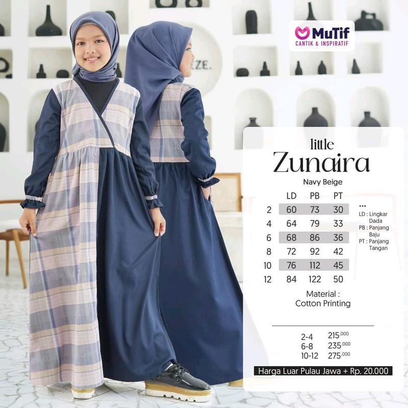 Gamis Anak ZUNAIRA dan Koko Anak KALYAN by Mutif Original // Baju Muslim Anak 1