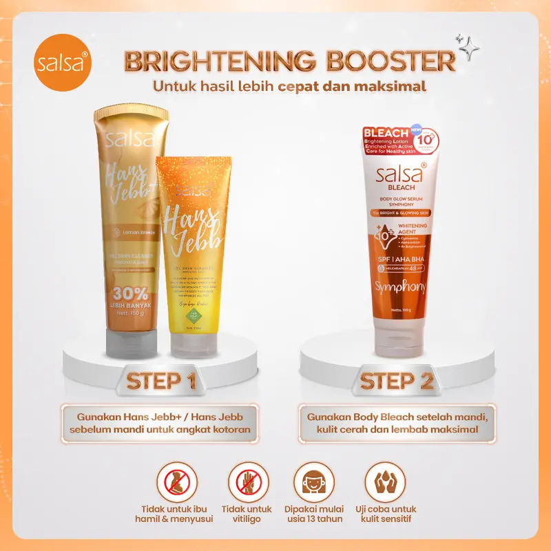 SALSA Body B.L.E.A.C.H - Body Glow Serum Symphony | Hand Body Lotion untuk Mencerahkan dan Melembabkan Kulit dengan 10+  Whitening Agent (Agen Pencerah) 8