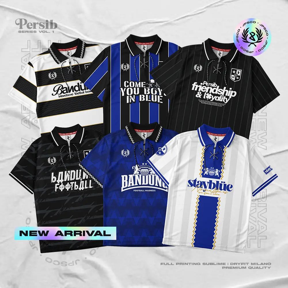 JERSEY BOBOTOH PERSIB BANDUNG JERSEY RETRO VINTAGE BAHAN DRY FIT MILANO JERESEY CASUAL PERSIB Olahraga Pakaian Pria Sport