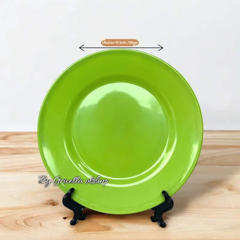 PAKET 6 PIRING MAKAN MELAMIN BULAT CEPER UKURAN JUMBO 26CM 6