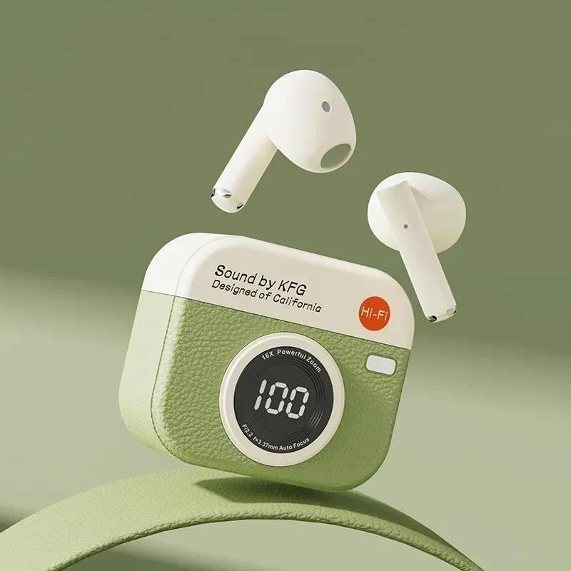 Tai nghe nhét tai True Wireless Bluetooth , hiển thị công suất kỹ thuật số, âm thanh stereo, gọi điện độ nét cao, điều khiển cảm ứng
