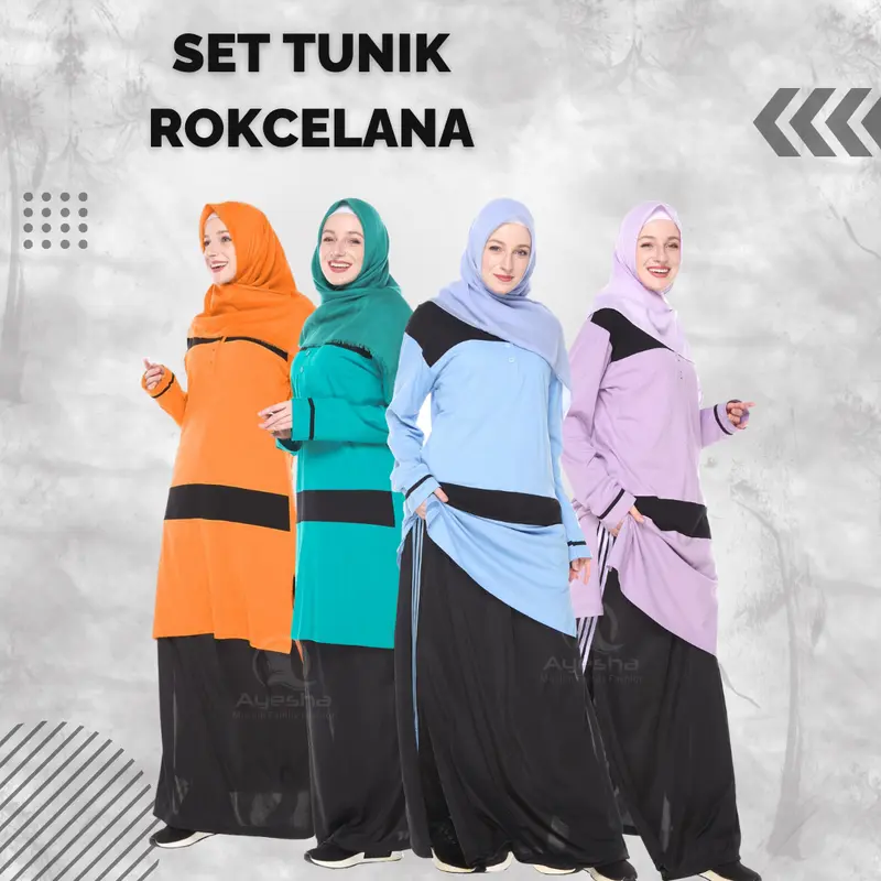 Setelan Baju Olahraga 04 Muslim Wanita Sport 0