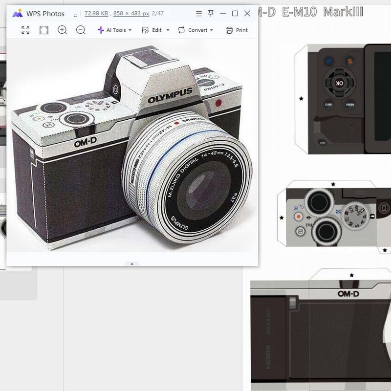 camera Olympus emark mark III papercraft - Shop | Tokopedia