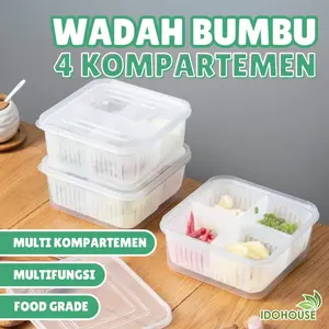 IDOHOUSE Wadah Bumbu Dapur Serbaguna Praktis Minimalis Bahan Plastik Tebal Kitchenware C04/C06/C09/D01/D02/D04