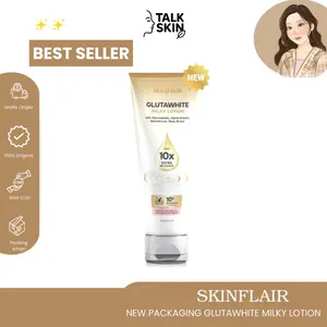 Skinflair Glutawhite Milky Lotion 150ml | Lotion Pencerah Tubuh BPOM dengan Niacinamide & Alpha Arbutin