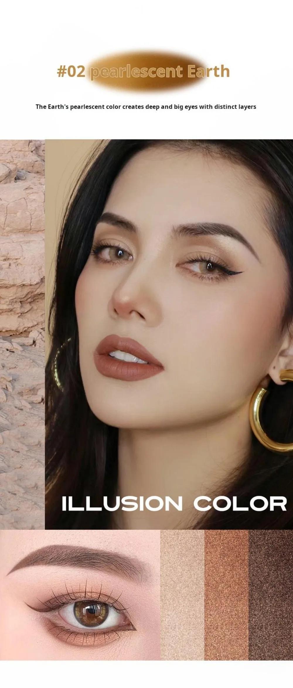 【COD】Tutup Mata 3 Warna Gradient untuk Pemula! Stik eyeshadow ini tahan air dan keringat, dengan tekstur matte dan shimmer, mudah diaplikasikan, tahan lama, dan dapat membantu Anda dengan mudah menciptakan mata yang memesona!