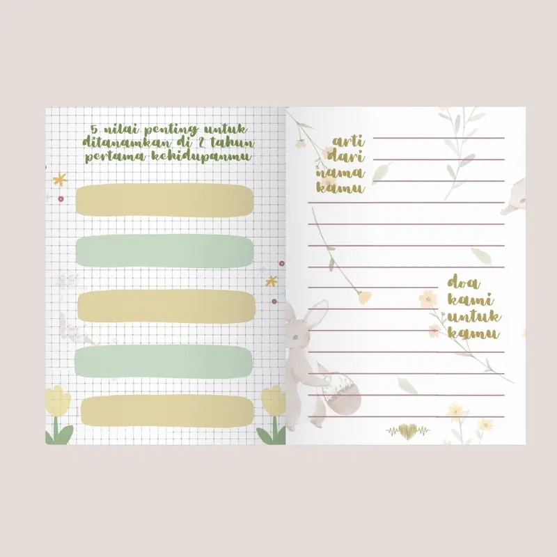 BUKU PERKEMBANGAN BAYI CUSTOM | Baby Journal custom cover | ALBUM FOTO BAYI | KADO LAHIRAN | ALBUM FOTO KELUARGA 3
