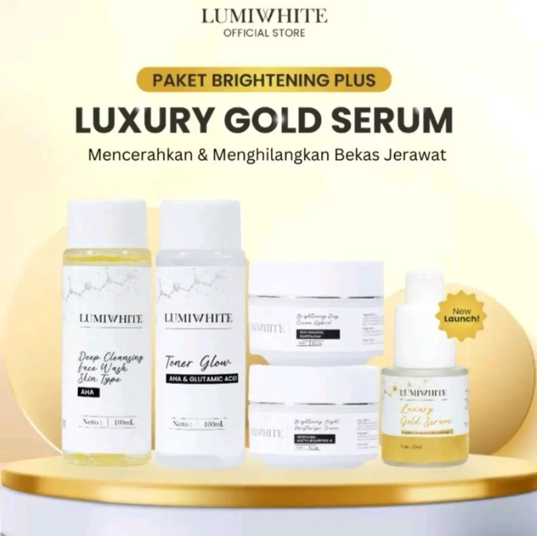 [5in1] LUMIWHITE Luxury Gold - Mencerahkan Wajah & Menyamarkan Bekas Jerawat