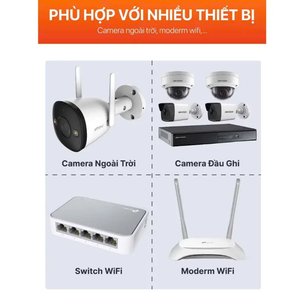 Bộ lưu điện DUNG LƯỢNG CAO dành cho Wifi Camera - UPS 12V  kèm Nguồn,12v1.5A-3M-5400m