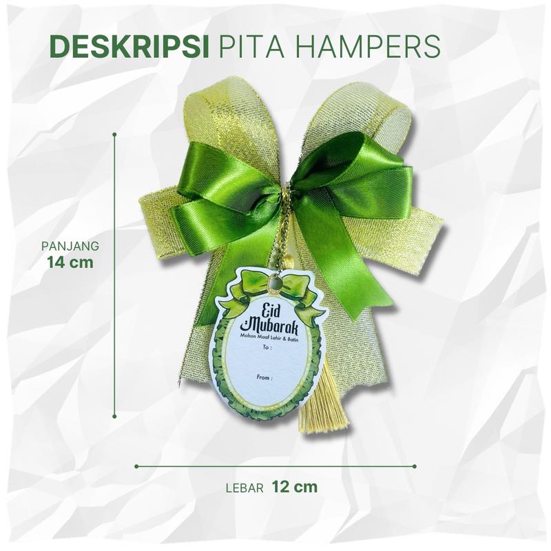 [ READY STOK ] Pita Hampers Satin Tali Pita Motif Idul Fitri 3