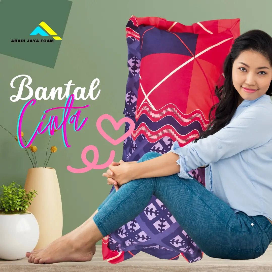 BANTAL CINTA DARI BUSA DILAPIS PURING DAN COVER KAIN KATUN