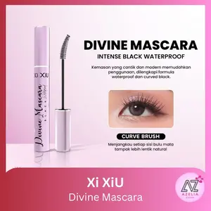 Xi XiU Divine Mascara Intense Black Waterproof Volumizing & Smudgeproof Meningkatkan Volume Bulu Mata Tahan Lama