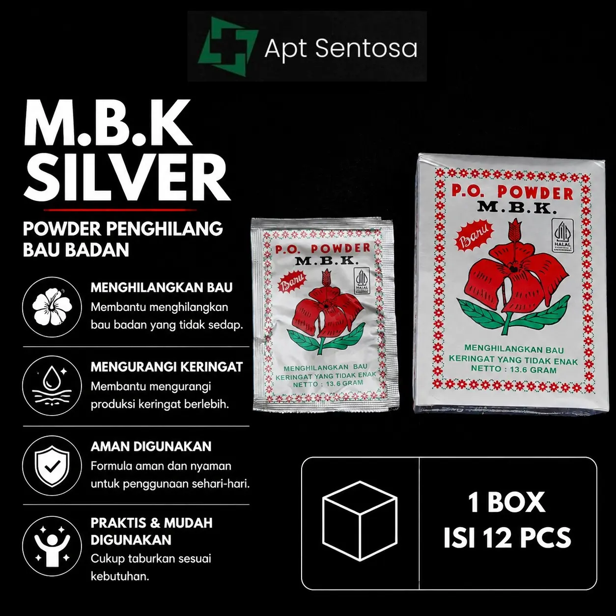 MBK Silver Powder 1 BOX isi 12