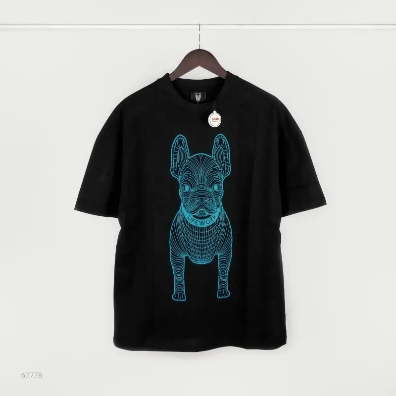 T-shirt kaos pria wanita bulldog  motif sketsa distro premium Full teg/kaos Unisex pria wanita dewasa/atasan premium distro nyaman Pendek Radog model Korea Katun Tebal Sablon Standar Bulat Panjang Keren Oblong bajudistro