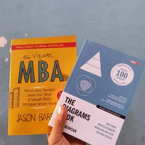 Paket 2 Buku The Visual MBA oleh Jason Barlett & The Diagrams Book oleh Duncan Bestseller Bisnis Visual