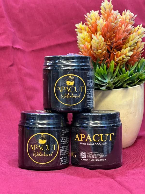 Apacut Pomade Tipe Waterbase 100 Gram Aroma Manis Segar Tidak Lengket Cocok untuk Berbagai Jenis Rambut Haircare