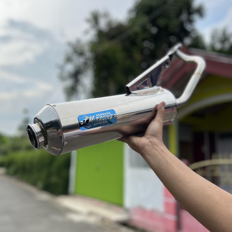 Knalpot FK Racing Inlet 26-28 Moncong Kenochi Full Stanlis Vario 125/150 Beat Scoopy Mio Aerox Nmax - Suara Bass Gahar - Motor, Motorcycle Tabung Sepeda knalpot vario kzr adem knalpot  beat bebasan 3