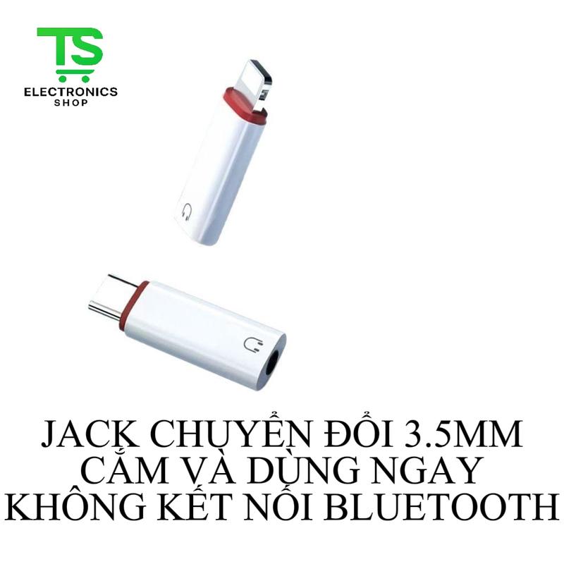 Bộ chuyển đổi tai nghe 3.5mm sang Type C và Lightning, DAC chip kỹ thuật số, Cắm và nghe nhạc không kết nối Bluetooth