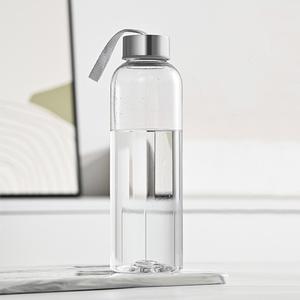 Botella de Agua Transparente 600ML con Asa, Vaso para Bebida Diaria, Estilo Preppy, Diseño Modesto, Perfecta para Uso Cotidiano