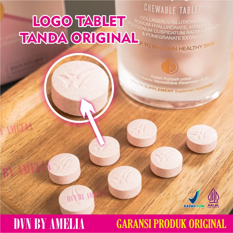 (AUTHENTIC) DVN Collagen Original | DVN Ori Asli 60 Tablet DVN COLLAGEN ORIGINAL ASLI BPOM HALAL 100% - F1 4