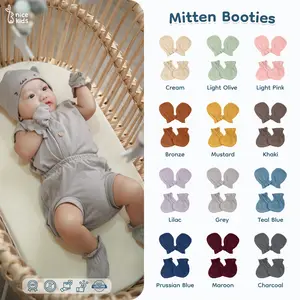 Nice Kids - Mitten Booties (Sarung Tangan & Kaos Kaki Bayi) Blue Grey