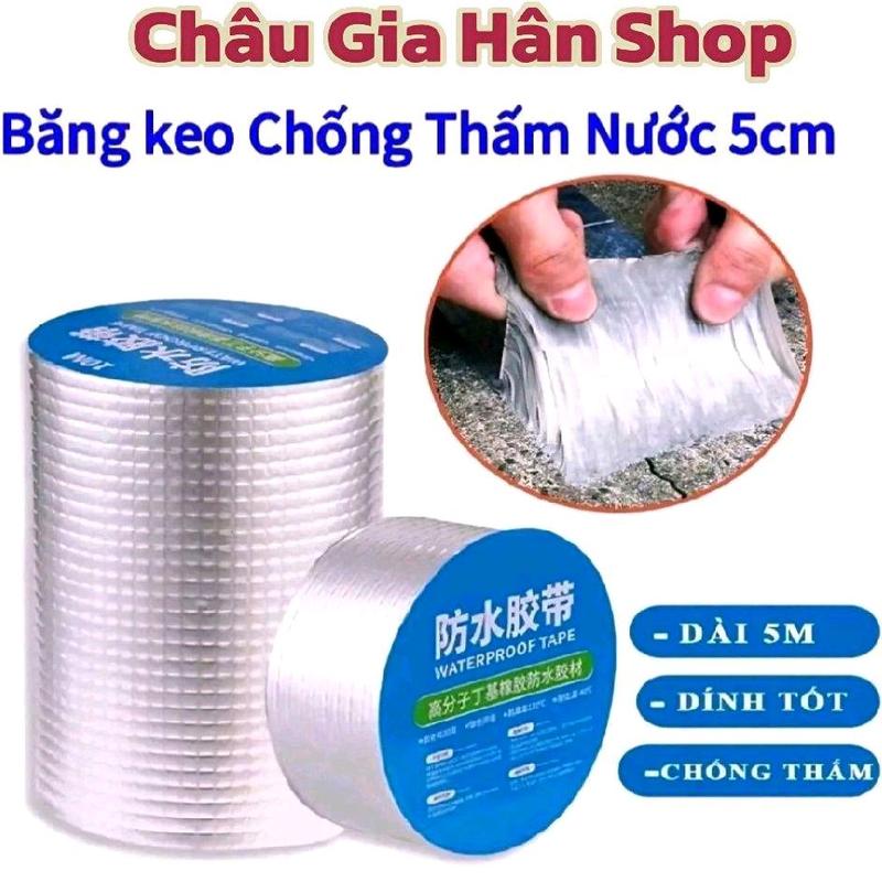 Cuộn 5cm Băng Keo Chống Thấm Nước NaNo Nhật Bản l Miếng Siêu Dính, Chống Thấm Nước, Keo Chống Dột , Băng Keo Chịu Nhiệt Cao, Chống Ăn Mòn, Dán Mái Tôn,