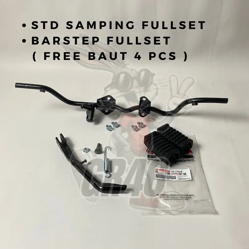 Yamaha Fiz R Alfa Vega R Barstep Footstep Depan dan Standar Tengah dan Standar Samping Lengkap Fullset 1
