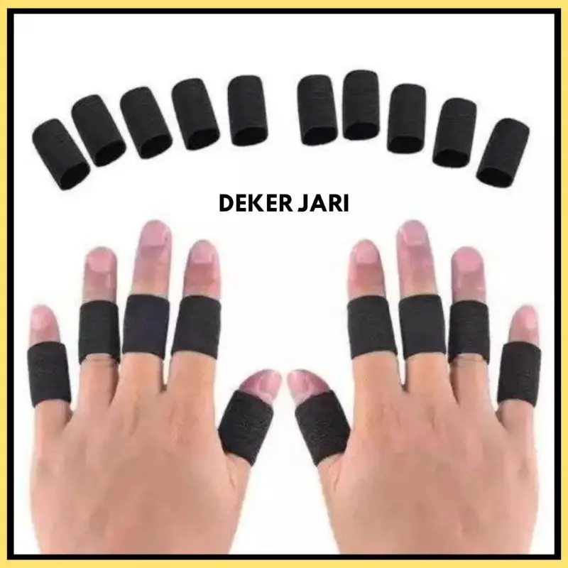 Karet Finger Support Jari Tangan Elastis Pelindung Olahraga Volly Futsal Basket 0